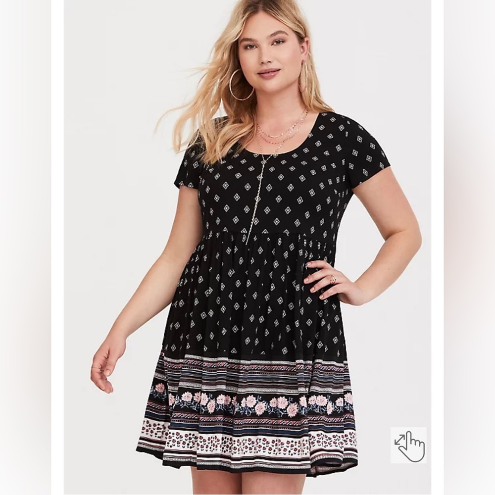 Torrid - MINI CHALLIS SKATER DRESS